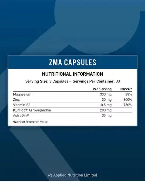 Applied Nutrition Zinc, Magnesium &amp; Vitamin B - 90 Caps - OX Muscle