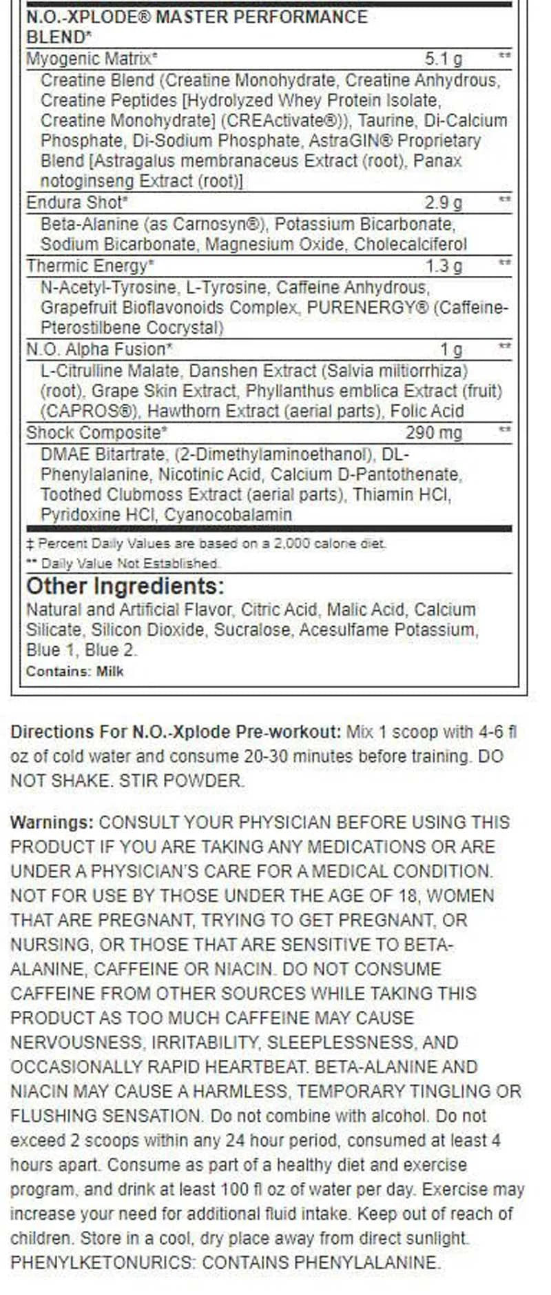 BSN NO-XPLODE Pre-workout - OX Muscle