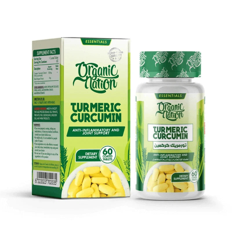 Organic Nation Turmeric Curcumin 1000mg 60 Tablets - OX Muscle