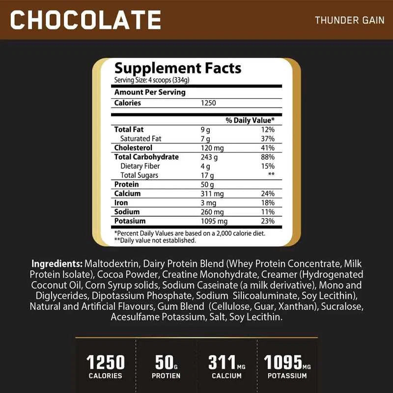 Challenger Nutrition Thunder Gain 30 Servings - OX Muscle