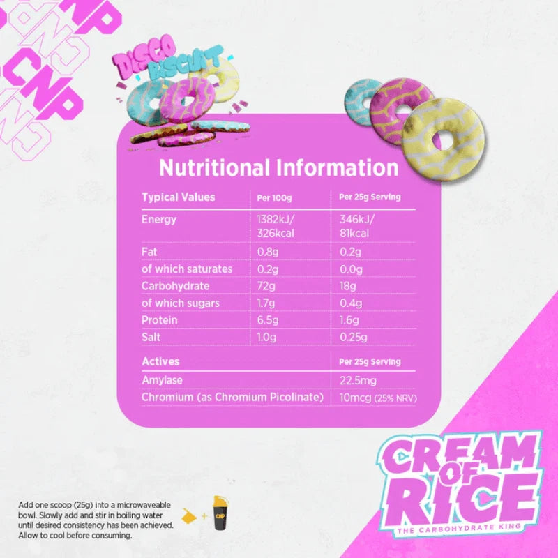 CNP Cream Of Rice 2kg - 80 servings - OX Muscle