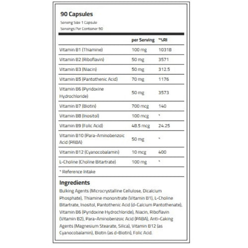 Applied Nutrition Vitamin B Complex - 90 Caps - OX Muscle