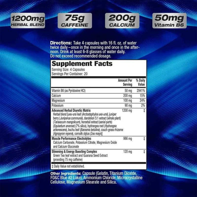 MHP XPEL® Diuretic, Maximum Strength 80 Capsules - OX Muscle