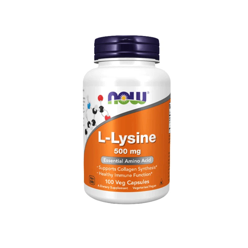 Now Foods L-Lysine 500mg 100 Capsules - OX Muscle