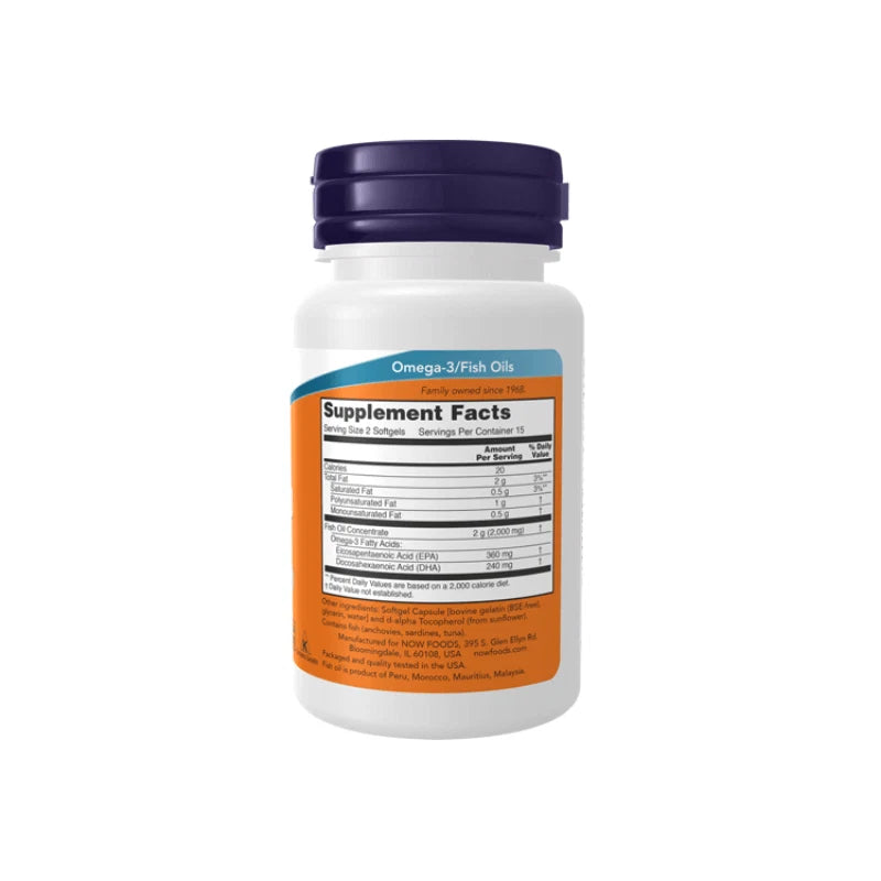 Now Foods Omega 3 30 Softgels - OX Muscle