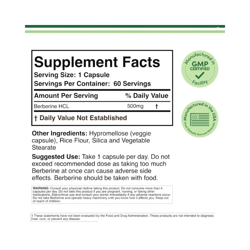Double Wood Berberine 60 capsules - OX Muscle