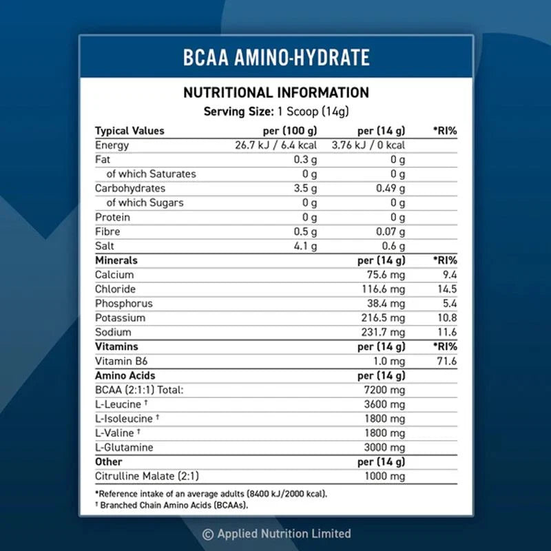 Applied Nutrition BCAA Amino Hydrate - OX Muscle