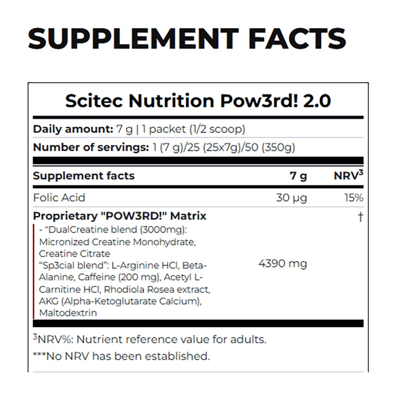 Scitec Nutrition Pow3rd! 2.0 Preworkout - OX Muscle