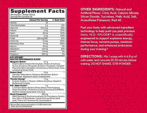 BSN NO-XPLODE Pre-workout - OX Muscle
