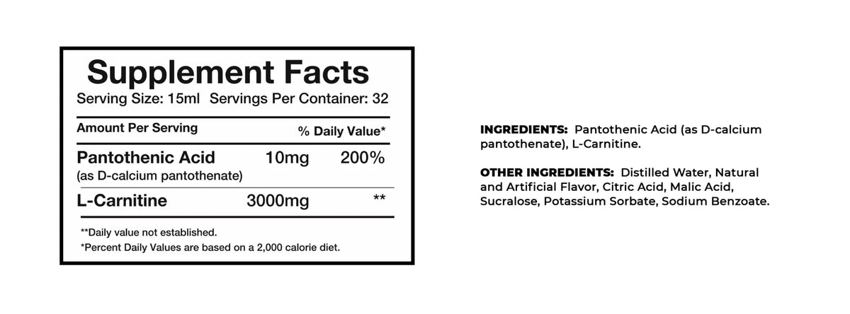 Muscle Rulz L- Carnitine liquid - 3000MG 32 serv - OX Muscle