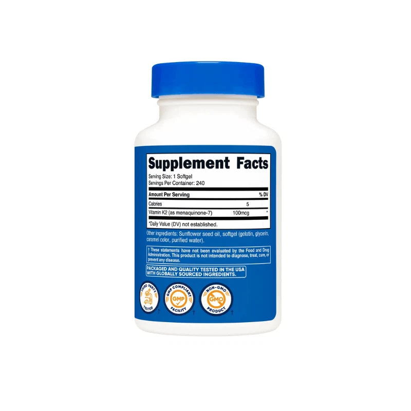Nutricost Vitamin K2 MK-7 - 240 softgels - OX Muscle