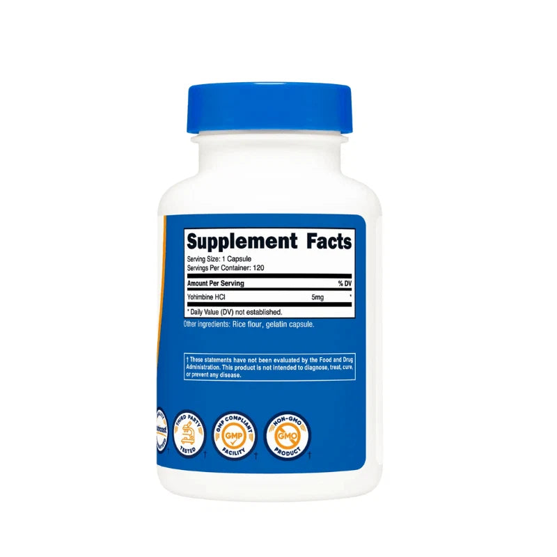 Nutricost Yohimbine 5mg 120 capsules - OX Muscle