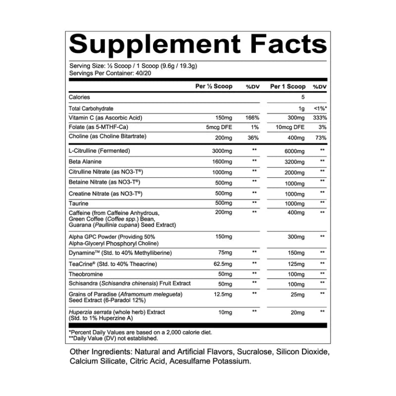 Redcon1 Total War Black OPS EXtreme Pre-workout - OX Muscle