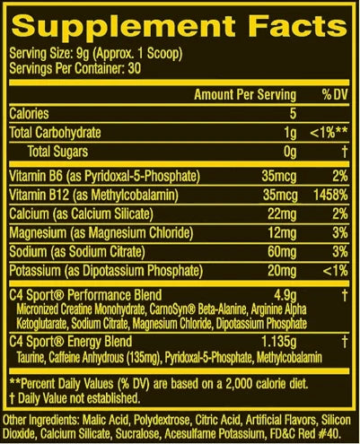 CELLUCOR C4 Sport Pre-workout - OX Muscle