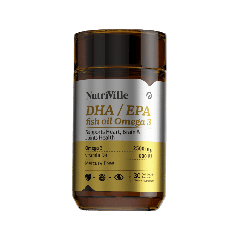 NutriVille Omega 3 Fish Oil, 30 Capsules