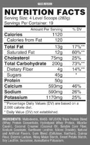 Nutrex Research Mass Infusion Advanced Mass Gainer - Image 2