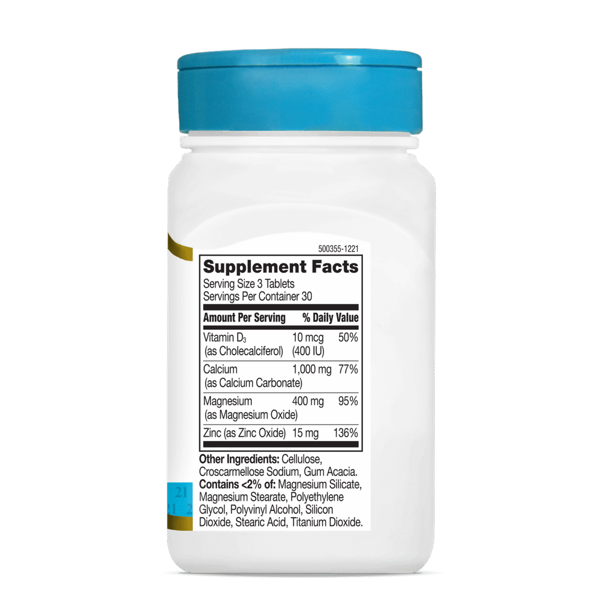 21ST CENTURY® Calcium Magnesium Zinc + D3 - Image 2