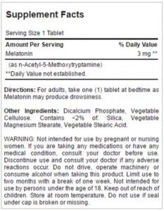 Puritans Pride Melatonin 120 Tablets - Image 2