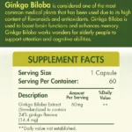 Organic Nation Ginko Biloba 60MG - Image 2