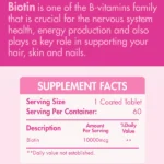 Organic Nation Biotin 10,000MCG - Image 2