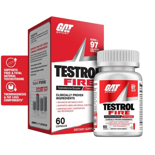 Gat Sport Testrol Fire 60 Caps 30 Servings - Image 2