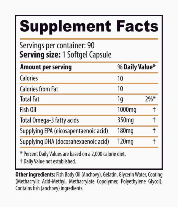 Dexter Jackson Omega 3 Gold 90 Softgels - Image 2