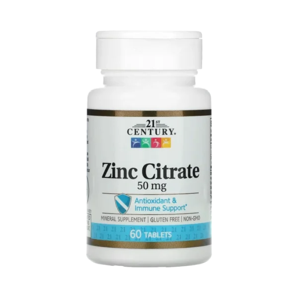 21ST CENTURY® Zinc Citrate 50mg 60 Tablets