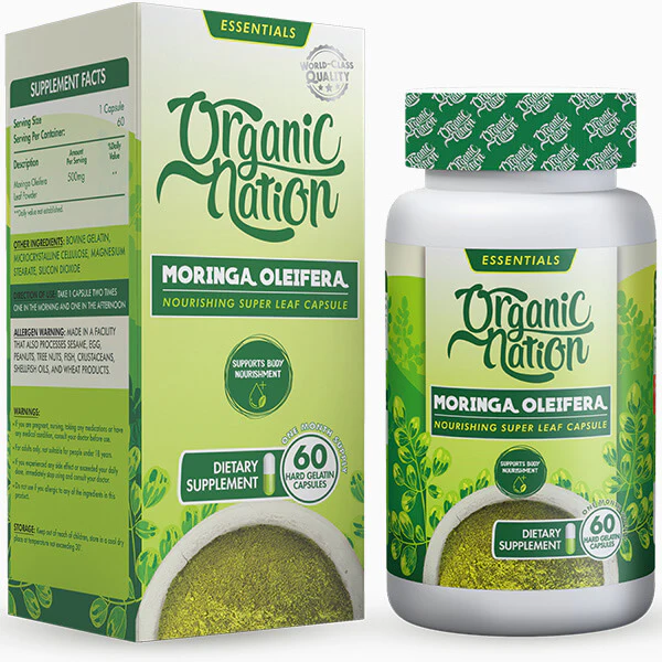 Organic Nation Moringa Oleifera - 60Servings