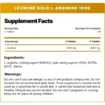 Kevin Levrone Gold Arginine 1000mg 120 Tablets - Image 2
