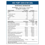 Applied Nutrition ABE Pump Zero Stim 500g - 40 serv - Image 2