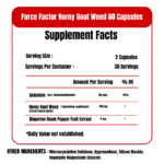 Force Factor Horny Goat Weed 60 Capsules supplement facts Egypt